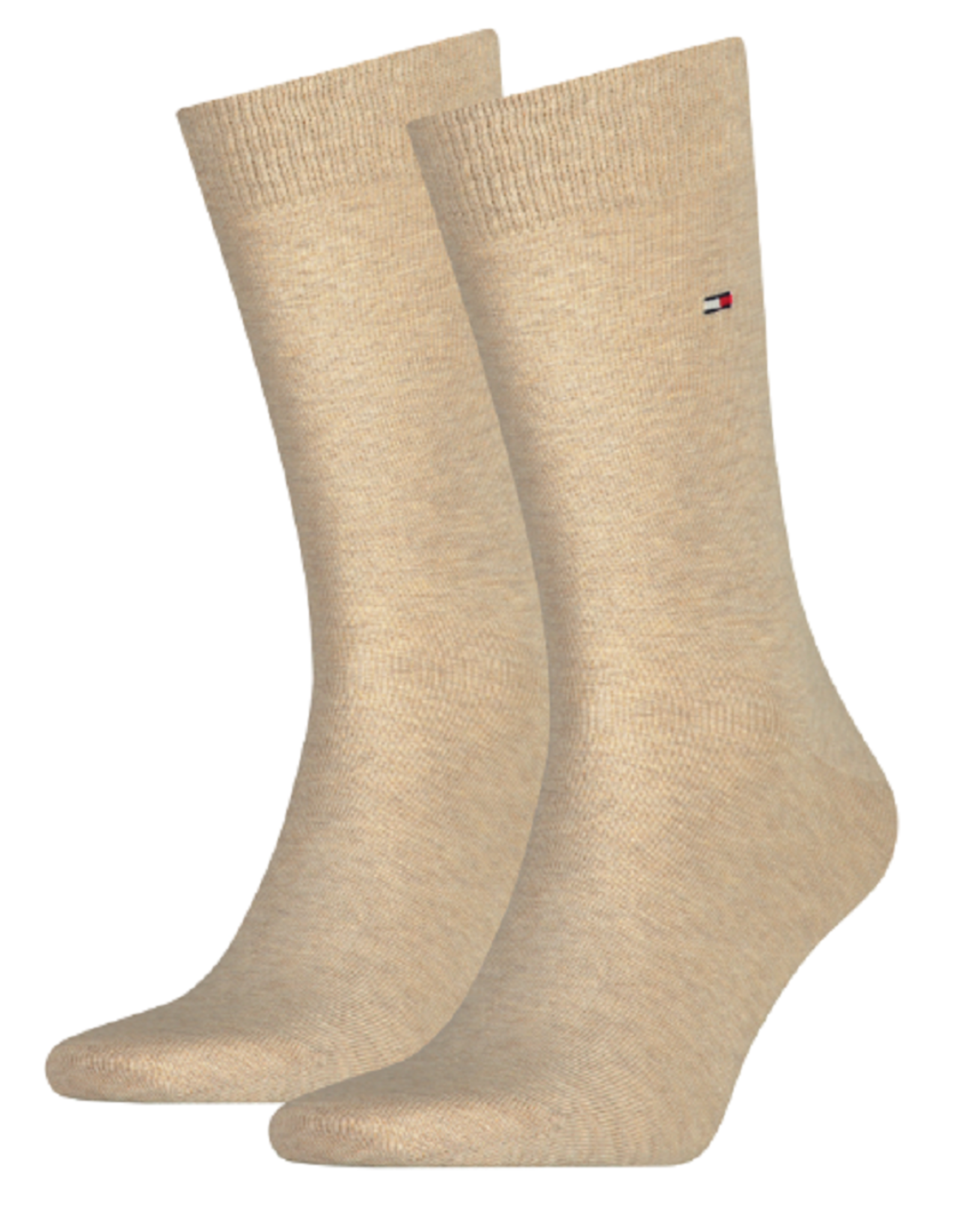 Tommy Hilfiger beige melange sokken 2-pack