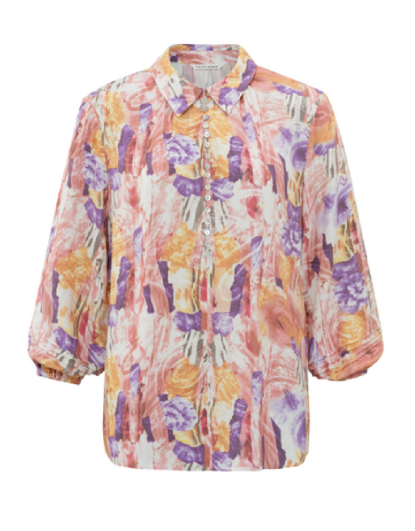 YAYA YAYA blouse button up flamengo print