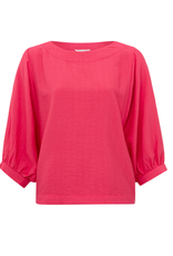 YAYA YAYA batwing boatneck top coral paradise