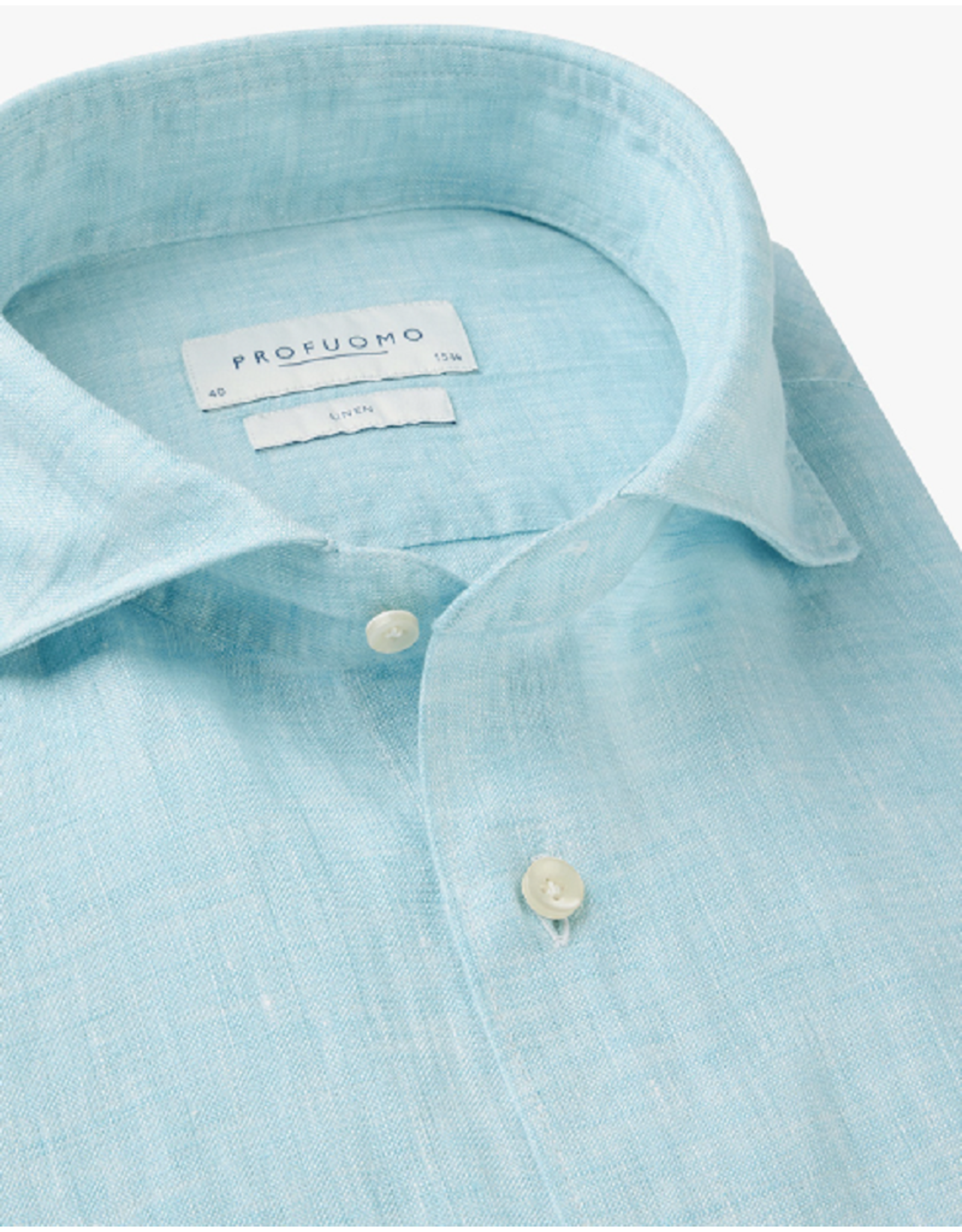 PROFUOMO Profuomo linnen shirt lichtblauw