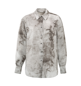 YAYA YAYA blouse satijn gray dessin