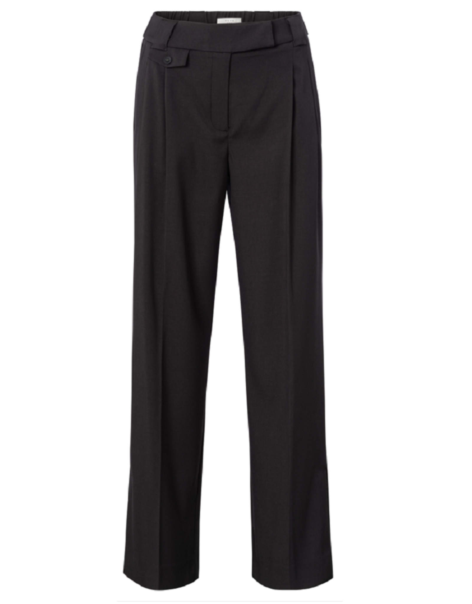 YAYA YAYA  wide leg trousers with pockets antra