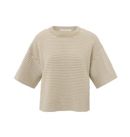 YAYA YAYA Fluffy sweater stripe safari