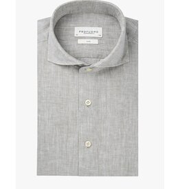 PROFUOMO Profuomo shirt linnen mid green