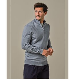 PROFUOMO Profuomo half zip trui blauw