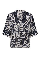 NUKUS NUKUS Blouse Nina blauw wit