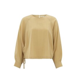 YAYA YAYA lange mouw blouse met trekkoort yellow