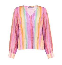 Geisha Geisha blouse regenboog pink mint