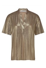 NUKUS NUKUS Delphinia Top Shiny Gold