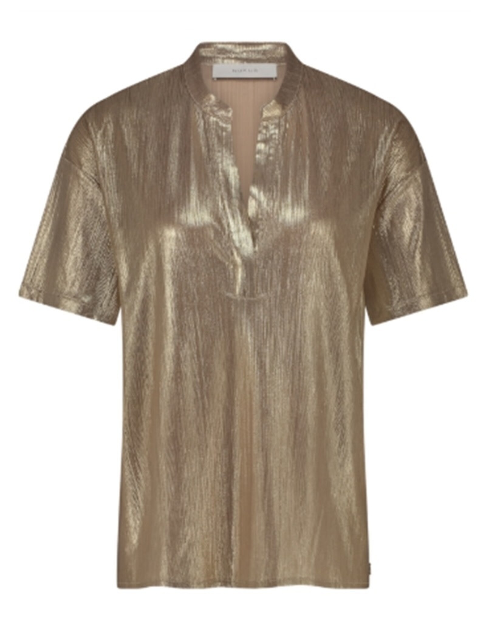 NUKUS NUKUS Delphinia Top Shiny Gold
