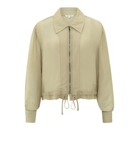 YAYA YAYA Luchtig blousejack met ritssluiting soft green