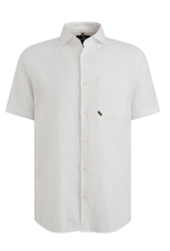 Vanguard Vanguard short sleeve shirt linen cotton blend wit