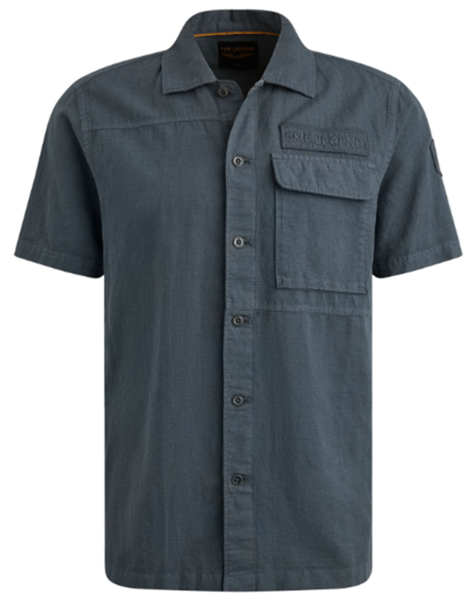 PME Legend PME Legend korte mouw overhemd Dark Slate