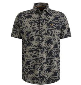 PME Legend PME Legend korte mouw overhemd print Jersey Pique