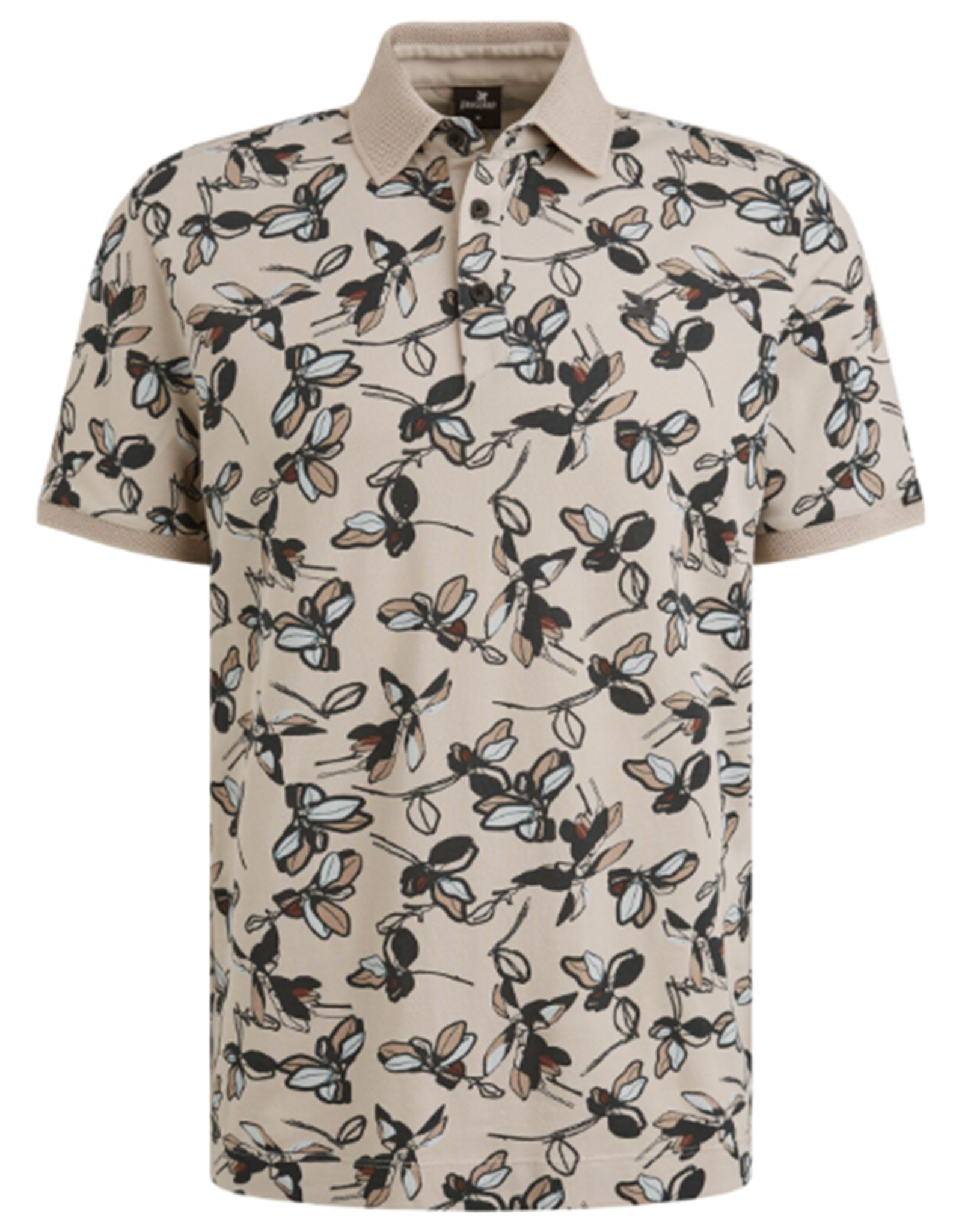 Vanguard Vanguard polo korte mouw print beige