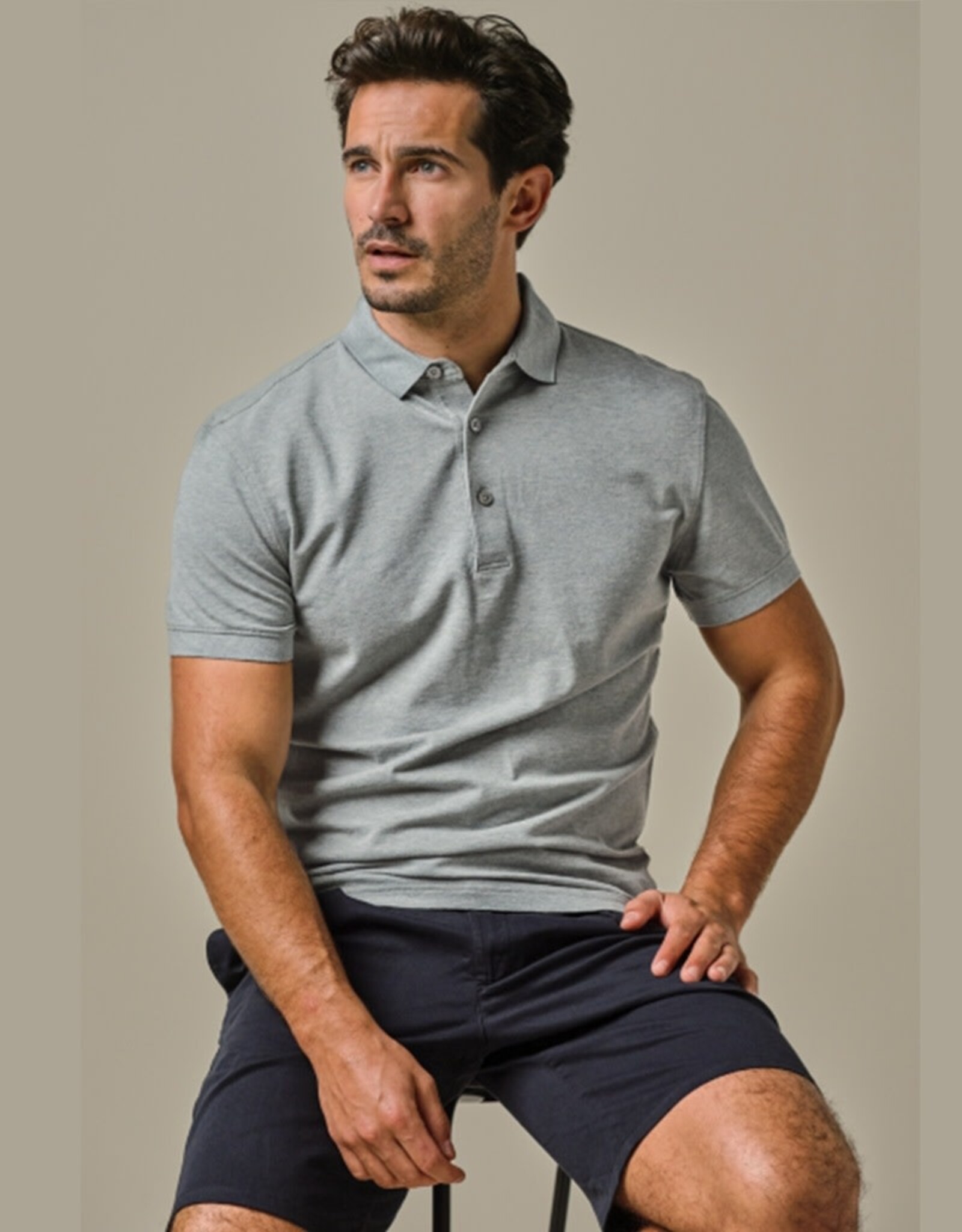 PROFUOMO Profuomo stretch pique polo green