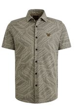 PME Legend PME Legend overhemd korte mouw jersey pique print groen