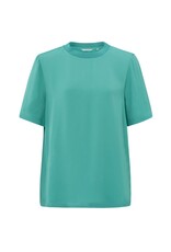 YAYA YAYA Zacht geweven T-shirt met ronde hals en korte mouwen