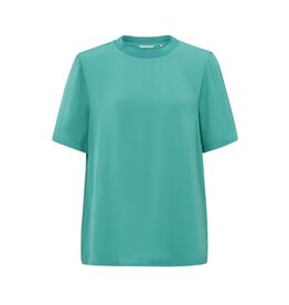 YAYA YAYA Zacht geweven T-shirt met ronde hals en korte mouwen