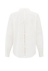 YAYA YAYA Poplin blouse met strikdetails op de rug off white