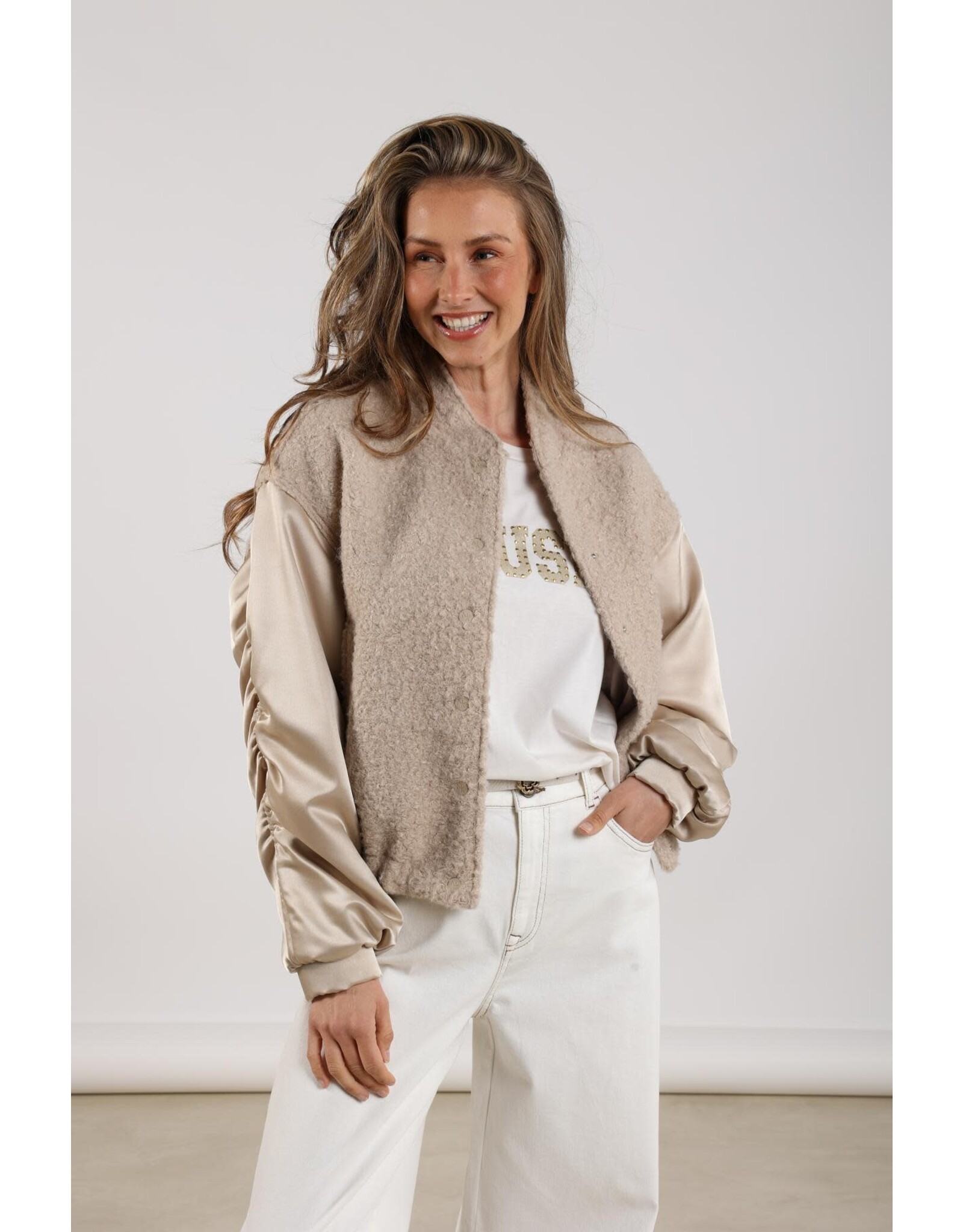 NUKUS NUKUS jacket Baltimore satin sand