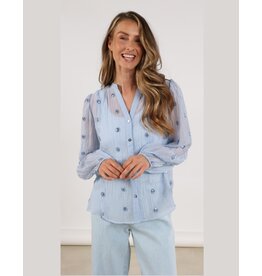 NUKUS NUKUS blouse Rosan Embroidery Ice