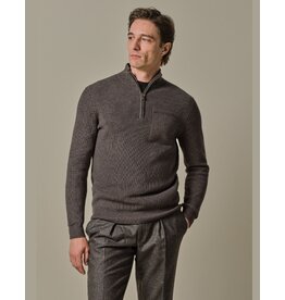 PROFUOMO Profuomo knitted zipper brown PROFUOMO Profuomo knitted zipper brown