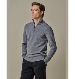 PROFUOMO Profuomo half zip blue melange
