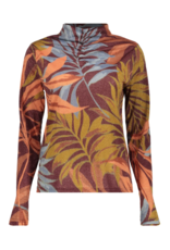 Geisha Geisha top lurex bordeaux orange blue