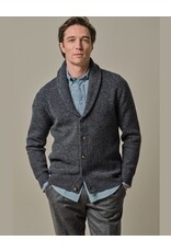 PROFUOMO PROFUOMO Blue wool blend shawl cardigan navy