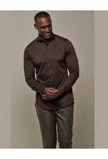 PROFUOMO PROFUOMO Dark brown Japanese knitted shirt