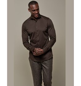 PROFUOMO PROFUOMO Dark brown Japanese knitted shirt