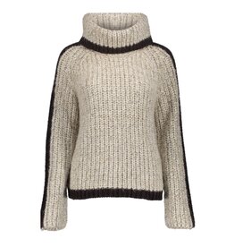 Geisha Geisha trui black beige stripe