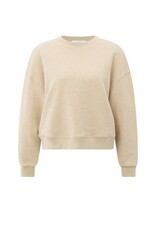YAYA YAYA Trui met ronde hals en verlaagde schouders yellow sand
