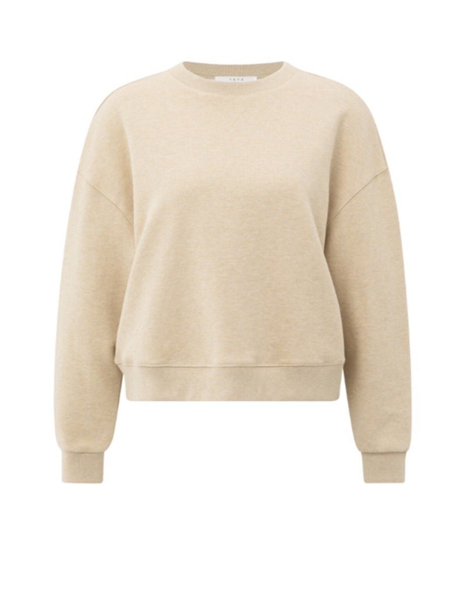 YAYA YAYA Trui met ronde hals en verlaagde schouders yellow sand