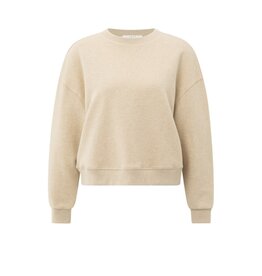YAYA YAYA Trui met ronde hals en verlaagde schouders yellow sand