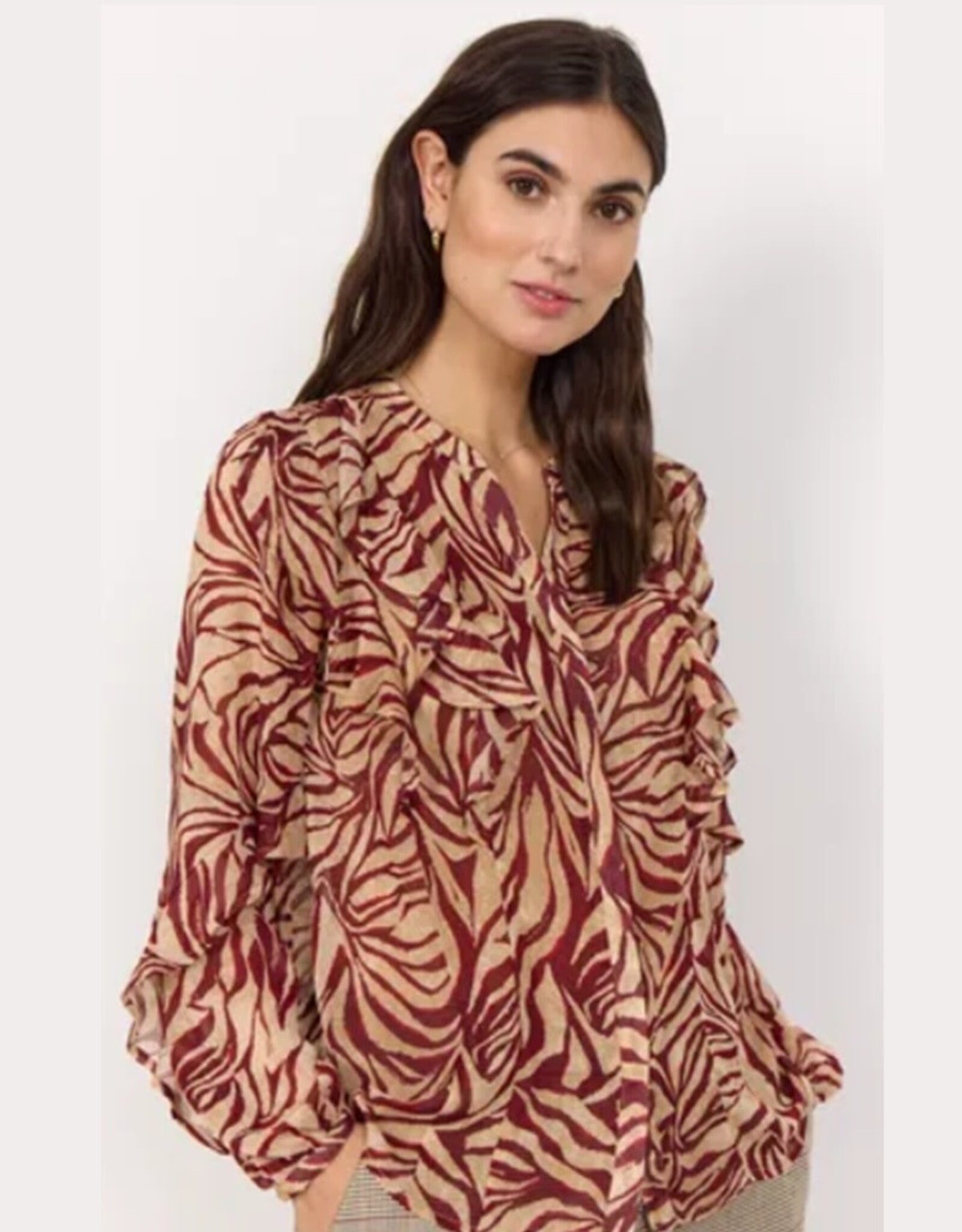 Soyaconcept Soyaconcept blouse Valborg beige bordeaux