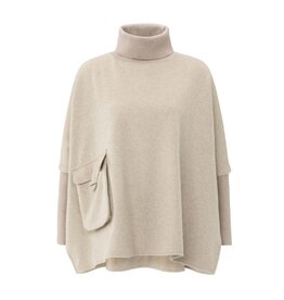 YAYA YAYA poncho sand melange