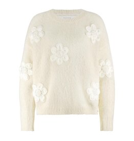 NUKUS Nukus  Chiaca knit flower offwhite
