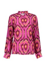 Geisha Geisha blouse printed pink beige