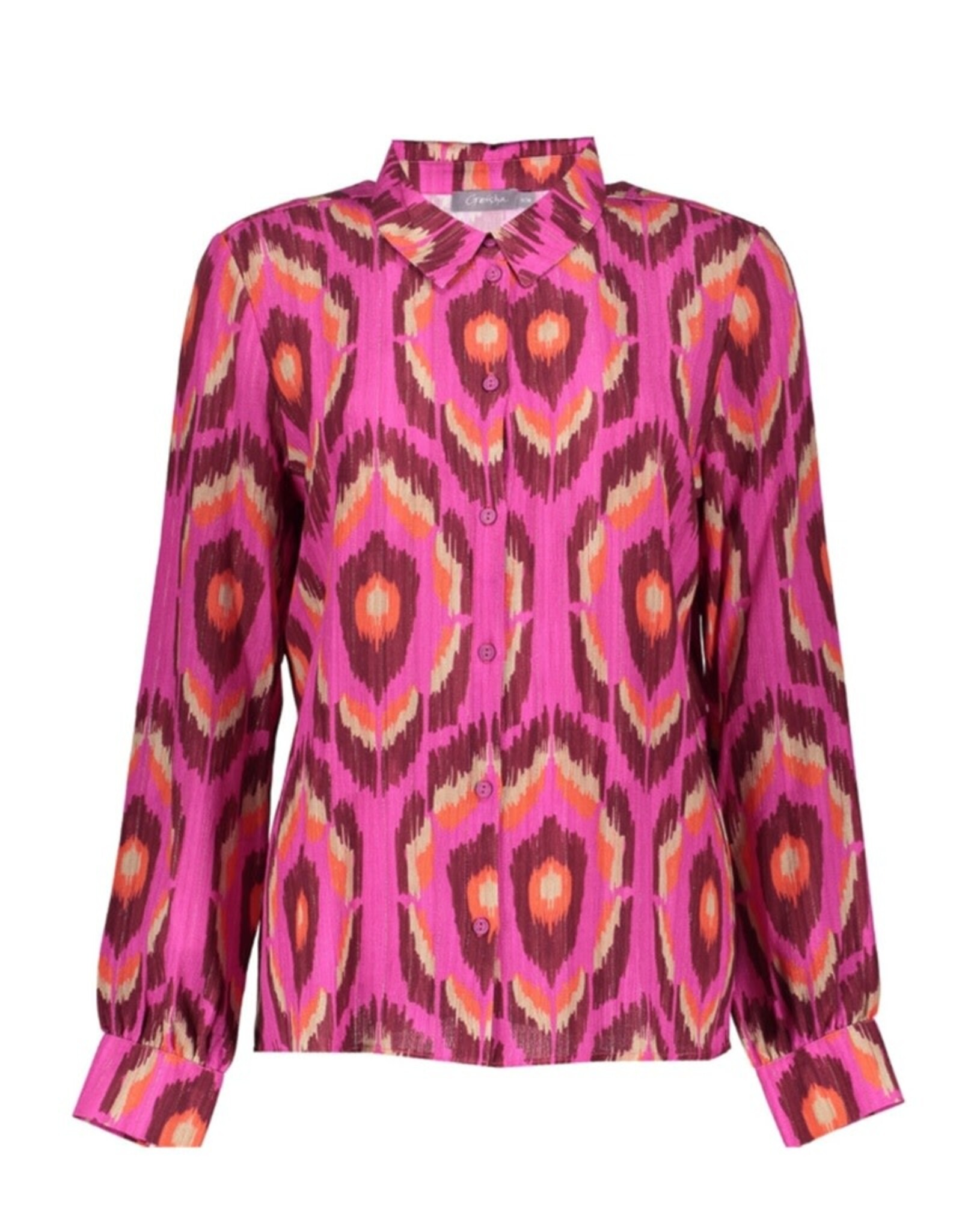 Geisha Geisha blouse printed pink beige