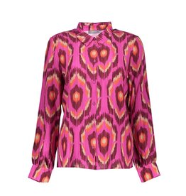 Geisha Geisha blouse printed pink beige