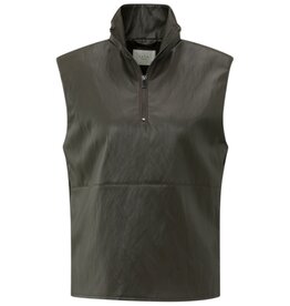 YAYA YAYA Dark taupe grey top leather