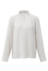 YAYA YAYA blouse hoge hals grijs