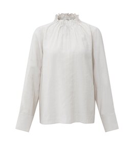 YAYA YAYA blouse hoge hals grijs