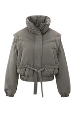 YAYA YAYA Oversized nylon jas afritsbare mouwen