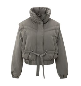 YAYA YAYA Oversized nylon jas afritsbare mouwen