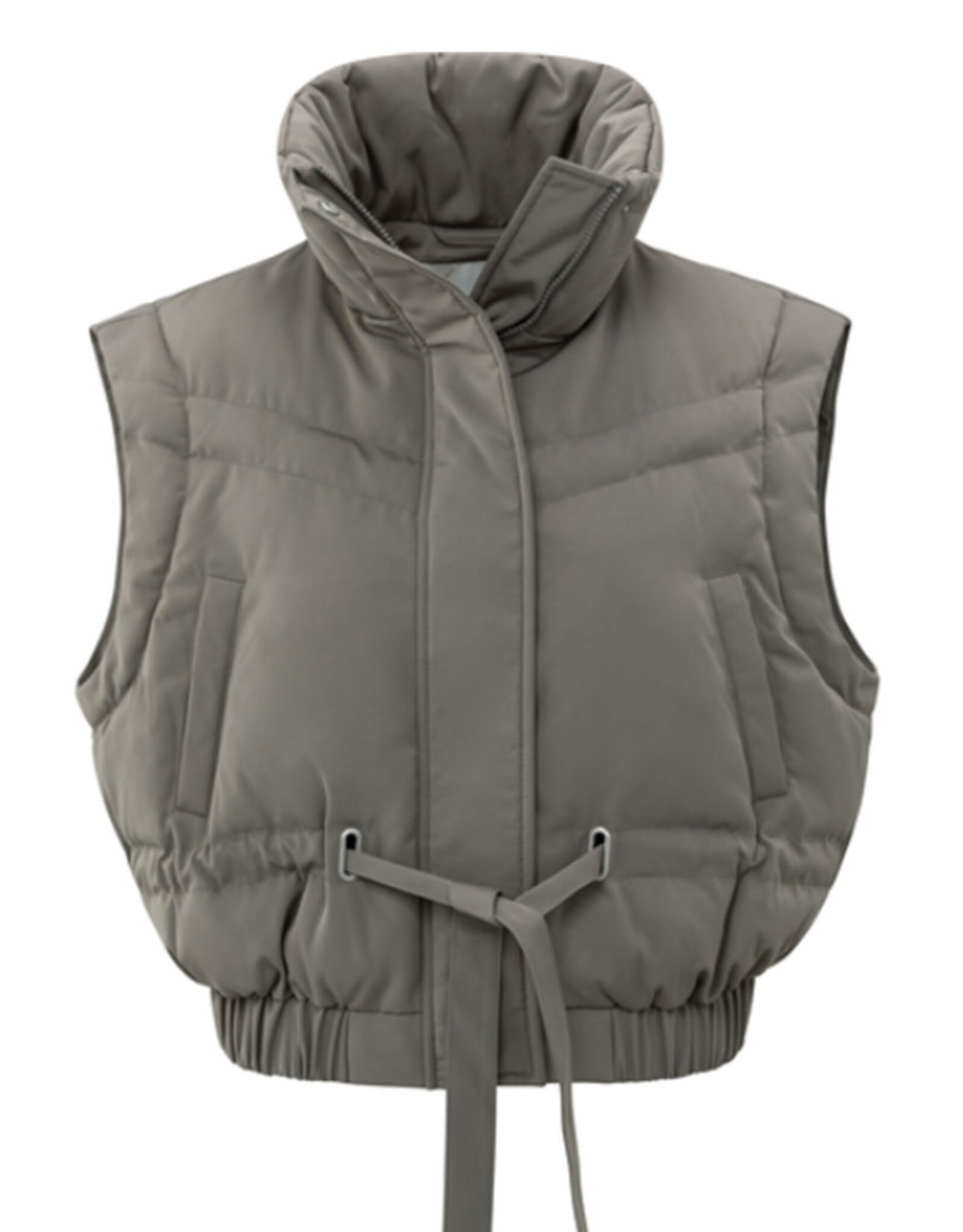 YAYA YAYA Oversized nylon jas afritsbare mouwen