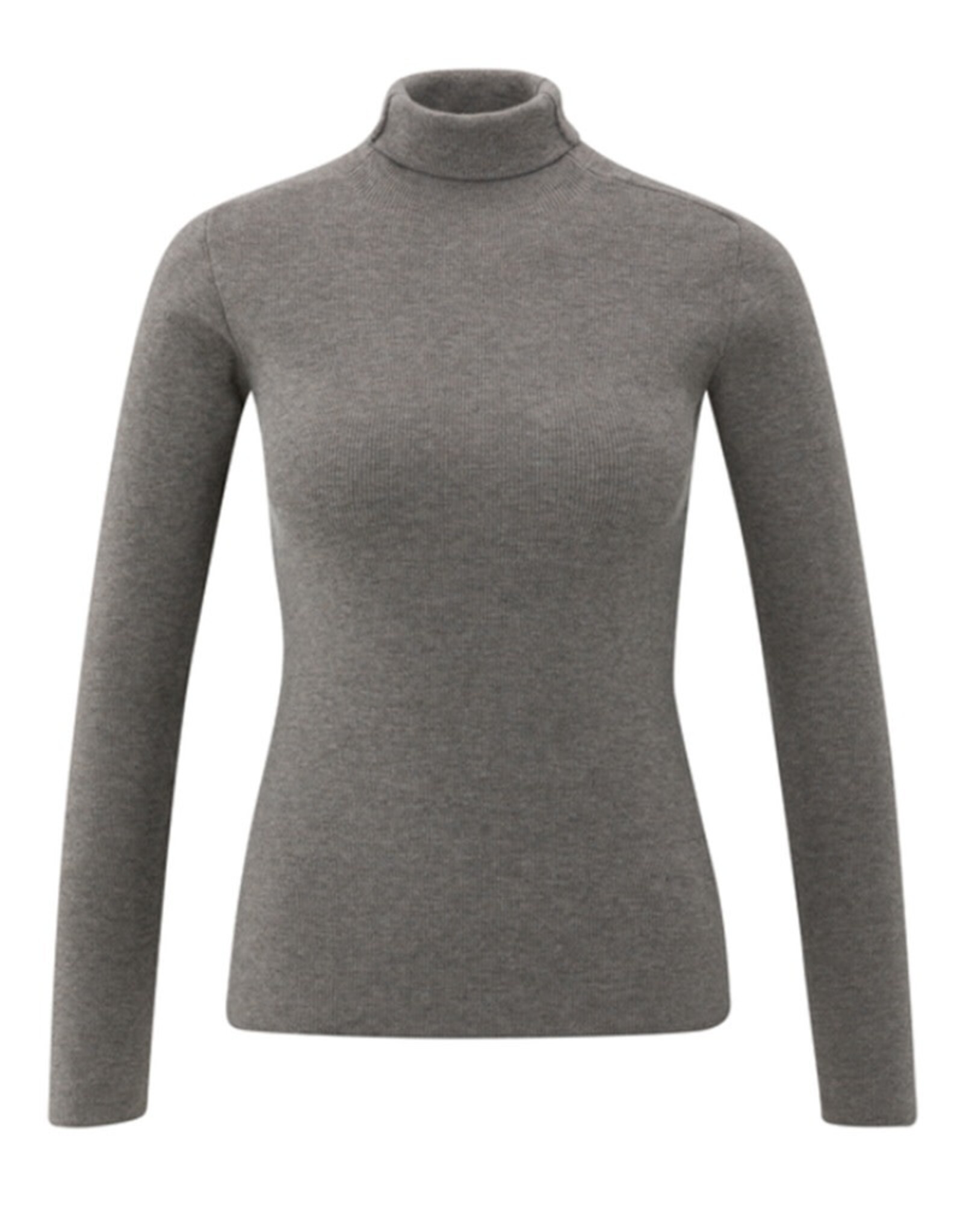 YAYA YAYA aansluitende coltrui taupe grey