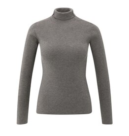 YAYA YAYA aansluitende coltrui taupe grey